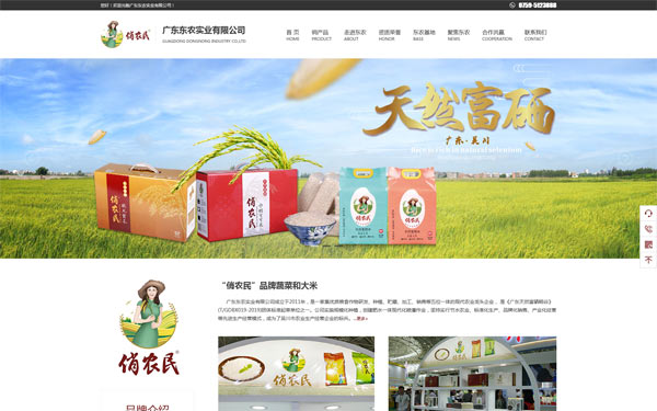 東農米業(yè)企業(yè)網(wǎng)站建設定制開(kāi)發(fā)設計案例